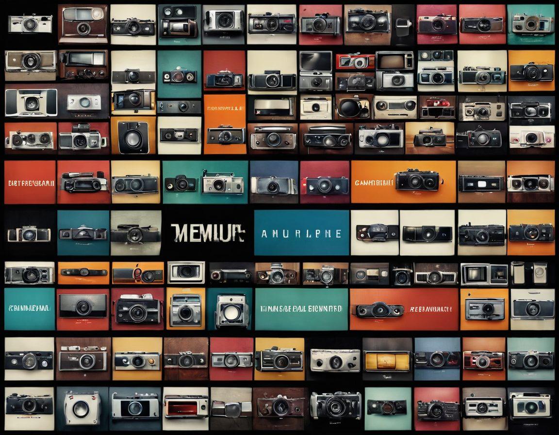 A visually striking timeline showcasing the evolution of adult media, featuring contrasting frames of amateur clips transitioning into high-quality cinematic masterpieces. The background highlights various filming technologies from old-school camcorders to modern high-definition cameras. Rich textures and alluring colors depict the transformation of content aesthetics. Stylized elements represent the different eras with a blend of vintage and contemporary styles. futuristic, vibrant colors, dynamic composition.